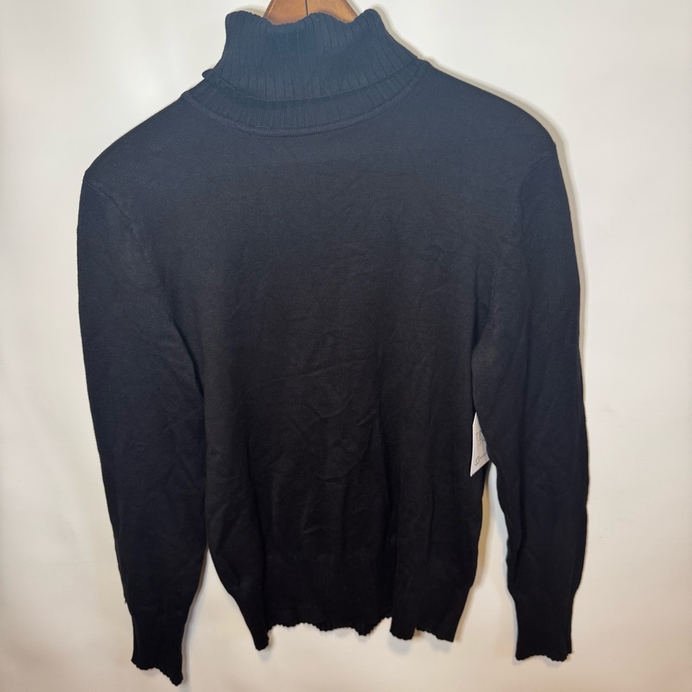 Women’s Time and Tru Black Turtleneck Small 4-6 NWT Normcore Practical Basic